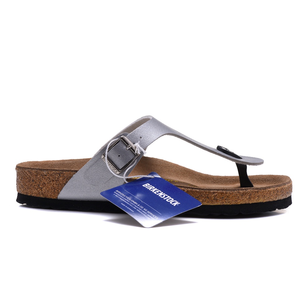 original-birkenstock-gizeh-mens-female-classic-cork-silver-snakeskin-slippers-34-46