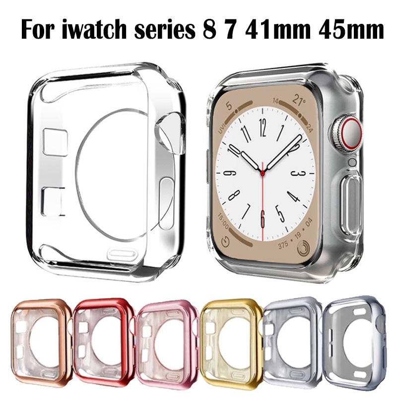 ภาพหน้าปกสินค้าTPU เคส iwatch series 8 7 สมาร์ทวอช เคสป้องกัน iwatch 8 7 41mm 45mm สมาร์ทวอทช์