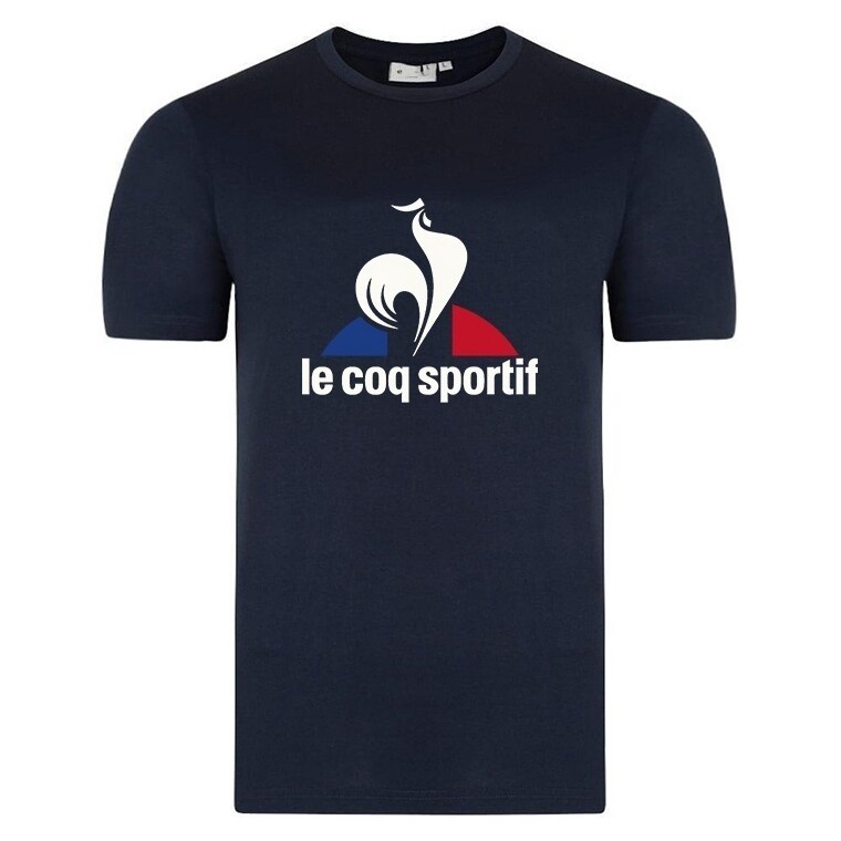 2023le-coq-sportif-เสื้อยืดแขนสั้นผ้าฝ้ายแฟชั่นผู้ชาย