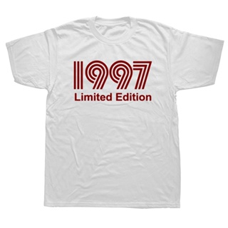 1997 Limited Edition Funny 25th Birthday Graphic T-Shirt Mens Summer Style Fashion Short Sleeves Streetwear Hip Hop_03