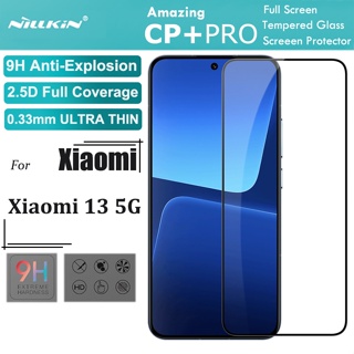 Nillkin กระจกนิรภัยกันรอยหน้าจอ 2.5D HD 9H 0.33 มม. สีดํา สําหรับ Xiaomi 13 CP+Pro