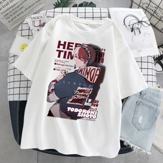 My Hero Academia Harajuku Gothic Summer Anime Chacter Oversized White T-shirt for Men/Women T-shirts_04