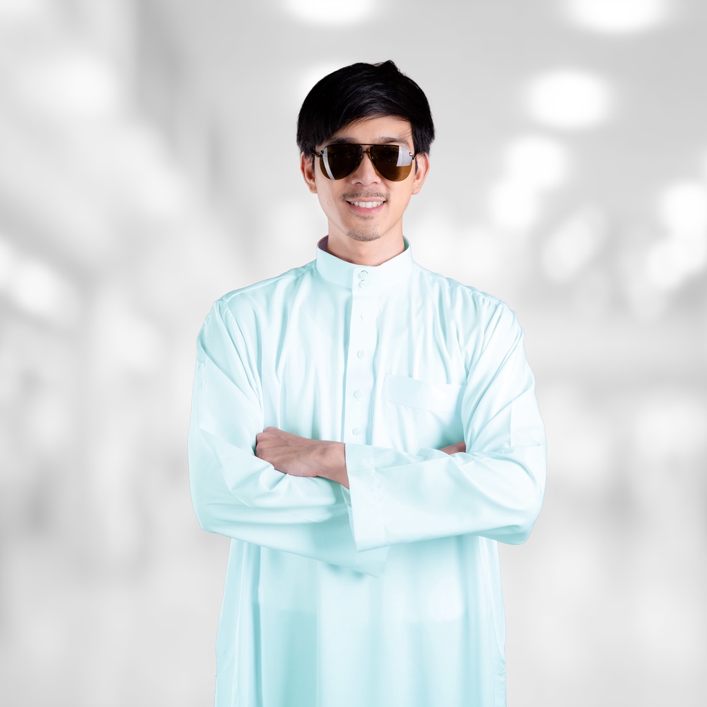 ภาพสินค้าชุดโต๊ปผู้ชายแขนยาว สินค้าเกรดส่งตะวันออกกลาง เนื้อนิ่ม สไตล์อาหรับดูไบอิสลาม AD60รุสมีนีมุสลิม จากร้าน rossameneemuslim บน Shopee ภาพที่ 4