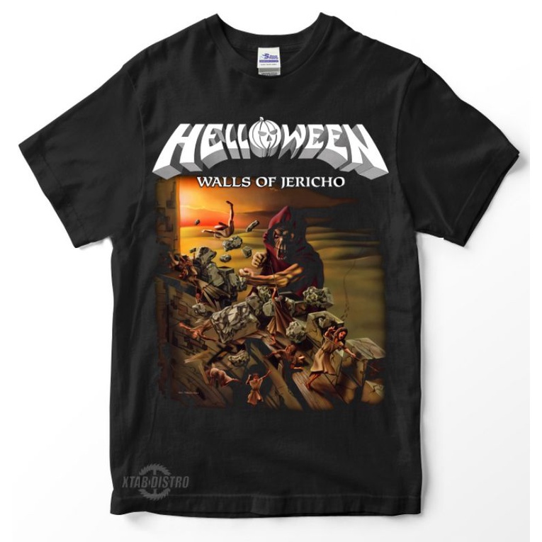 เสื้อยืด-พิมพ์ลาย-helloween-band-walls-of-jericho-heavy-metal-พรีเมี่ยม-สําหรับผู้หญิง