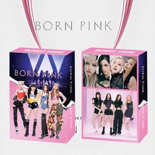 โปสการ์ดโลโม่ Black-Pink BORN Pink BP Jennie Jisoo Lisa Rose Black Pink Kpop จํานวน 55 ชิ้น ต่อกล่อง