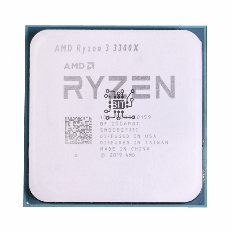 โปรเซสเซอร์ CPU AMD Ryzen 3 3300X R3 3300X 3.8 GHz Quad-Core Eight ...