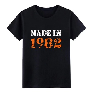 Mens Made in 1982 t shirt Designing cotton  Trend Interesting fashion Spring Autumn Standard shirt_03