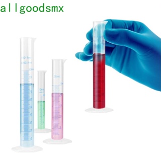 ALLGOODS School Lab Tool Measuring Cylinder Lab Supplies Graduated Tube Graduated Cylinder Chemistry Cooking Transparent Liquid Measurement Laboratory Tools 10/25/50/100/250/500ml Plastic Measuring Cylinder