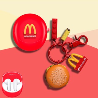 OPPO Enco Air3 Case Cartoon Burger Keychain Pendant Cute Crayon OPPO Enco Air3 Silicone Soft Case Protective Case Shockproof Case Protective Case OPPO Enco Air3 Cover Protective Case