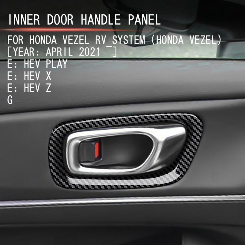 ฝาครอบมือจับประตูรถยนต์-คาร์บอนไฟเบอร์-สําหรับ-honda-hrv-hr-v-vezel-2021-2022