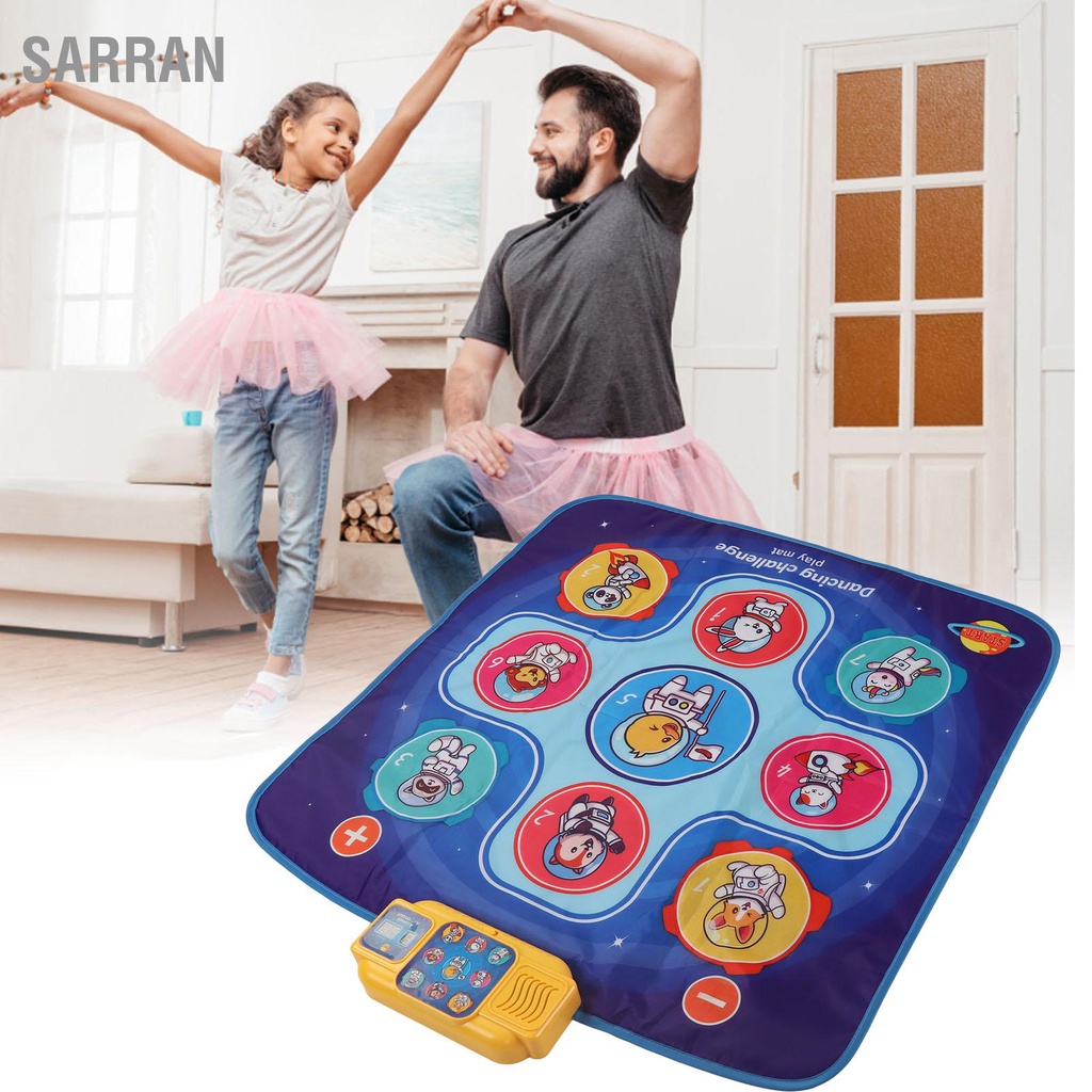 sarran-light-up-dance-mat-สำหรับเด็ก-bluetooth-ไร้สายป้องกันการลื่นแผ่นเต้นรำดนตรีสนุกไม่รู้จบ