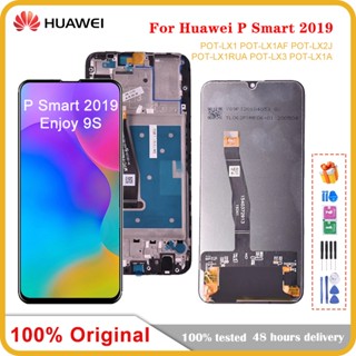 ของแท้ หน้าจอสัมผัส LCD ดิจิไทเซอร์ 6.21 นิ้ว แบบเปลี่ยน สําหรับ Huawei P Smart 2019 POT-LX1 L21 LX3 Huawei Enjoy 9S