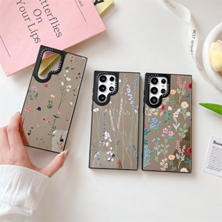 Casetifg เคสโทรศัพท์ซิลิโคน TPU แบบแข็ง กันกระแทก ลายดอกไม้ พร้อมกล่อง หรูหรา สําหรับ Samsung Galaxy S23 Plus S22 S23 Ultra