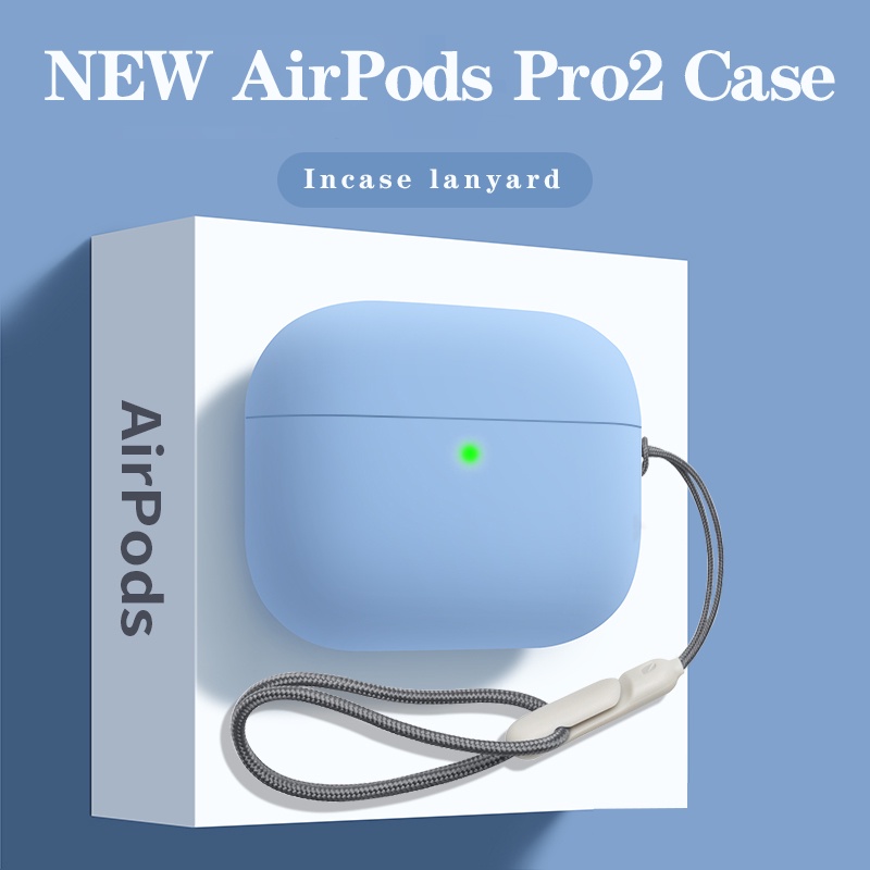 เคสซิลิโคน-แบบบางพิเศษ-พร้อมสายคล้อง-สําหรับ-airpods-pro2-airpods-pro2