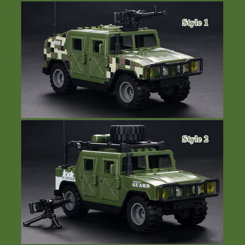 บล็อกตัวต่อทหาร-h1-hummer-assault-vehicle-อิฐพลาสติก-ของเล่นเพื่อการศึกษา-สําหรับเด็ก-swat
