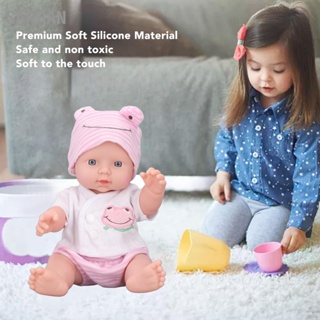 SARRAN Reborn Doll ตุ๊กตาซิลิโคนอ่อนนุ่มเหมือนจริงพร้อมดวงตาสดใสสำหรับเด็ก 11.8 นิ้ว