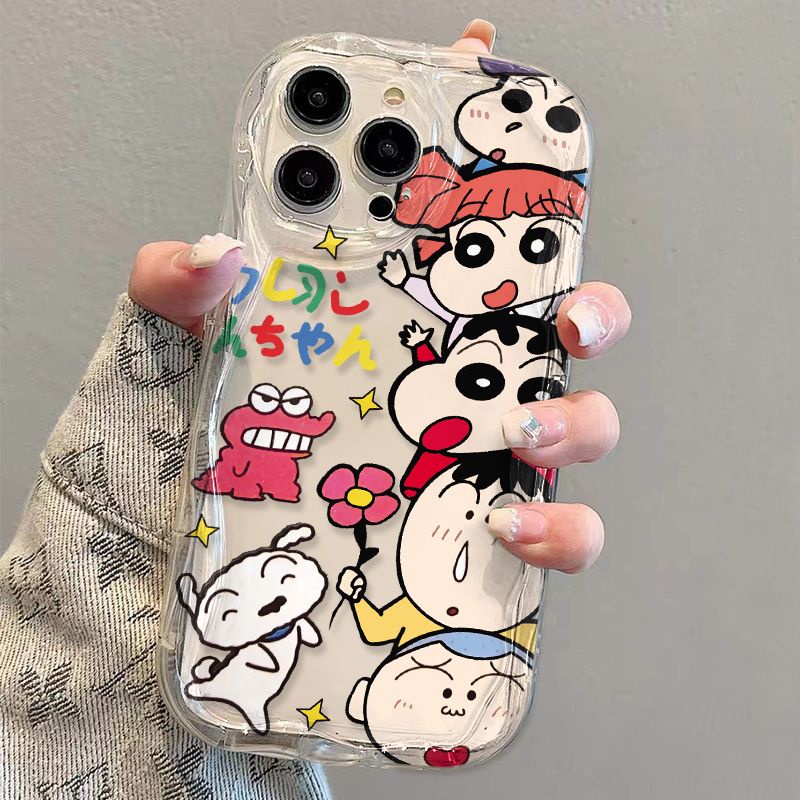 เคสโทรศัพท์มือถือแบบนิ่ม-ใส-กันกระแทก-ลายการ์ตูนชินจัง-สําหรับ-iphone-14-13promax-12-11-7-8p-xsxr