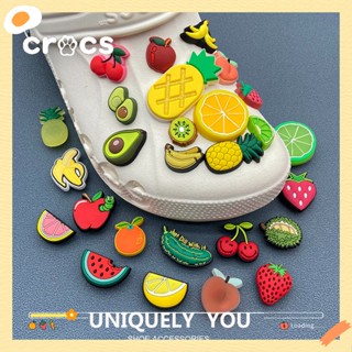 Crocs jibbitz จี้รูปสตรอเบอร์รี่ อะโวคาโด สับปะรด สําหรับตกแต่งรองเท้า DIY