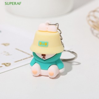 Superaf 1 ชิ้น ใหม่ การ์ตูนน่ารัก แครอท กระต่าย แฟชั่น พวงกุญแจ เท่ คู่รัก กระเป๋า จี้ พวงกุญแจรถ อุปกรณ์เสริม ขายดี