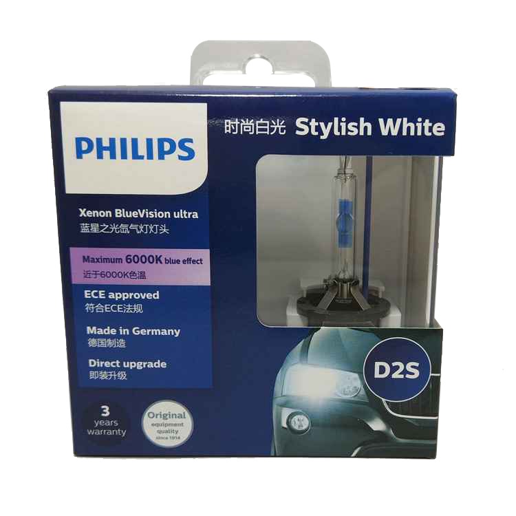 philips-ultra-d2s-d2r-6000k-6000k-85126bvu-85122bvu-หลอดไฟหน้ารถยนต์-ซีนอน-สีฟ้า-สําหรับ