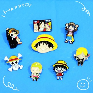 เข็มกลัด One Piece (1ชิ้น) เนื้อโลหะ เข็มหมุด งานดี brooch pin ติดเสื้อผ้า ตกแต่งกระเป๋า ของสะสม วันพีซ ลูฟี่