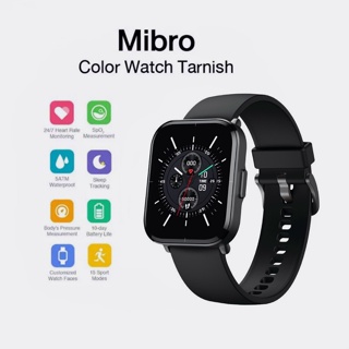 Xiaomi สมาร์ทวอทช์ รุ่น Youpin 
 Mibro Color นาฬิกาออกกำลังกาย ระบบสัมผัส กันน้ำ วัดออกซิเจน การเต้นหัวใจ รับประกัน 1 ปี