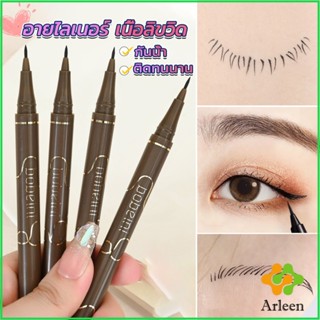 Arleen ปากกาอายไลเนอร์  เนื้อลิขวิด กันน้ํา ติดทนนาน แห้งเร็ว 4 สี Eye Liner