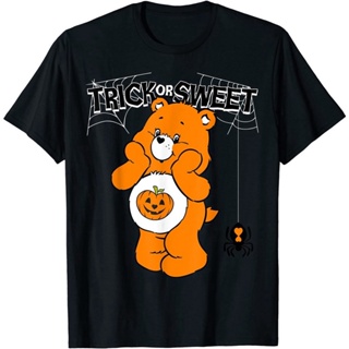 ขายLazy-shop เสื้อยืดครอปBear ฤดูร้อนmen disney Care Bears Trick Or Sweet Bear T-Shirt เสื้อยืดแฟชั่นคอกลม สบายๆ ผ้าฝ้าย