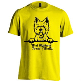 เสื้อยืด พิมพ์ลาย West Highland Terrier Westie แฟชั่นสําหรับผู้ชาย