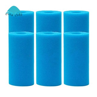 6Pcs Pool Filter Sponge,Pool Filter Cartridge,Type A Reusable Washable Filter Sponge,Sponge Filter Cartridge for Intex A