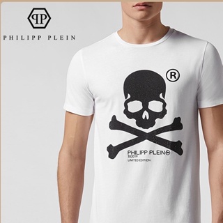 Philipp Plein T-shirt Mens classic skull print round neck T-shirt Philipp Plei_01