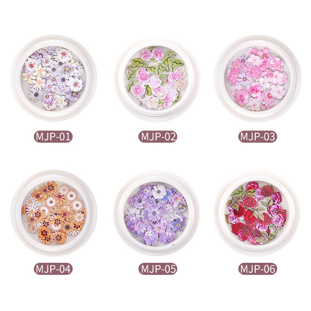 ศิลปะเล็บสไตล์ผสม-งานฝีมือดอกไม้แห้งที่มีสีสัน-สติ๊กเกอร์เล็บ-3d-uvเล็บ-ทาสีเล็บเจลตกแต่ง-ดีไอวาย-อุปกรณ์ทําเล็บ-doom