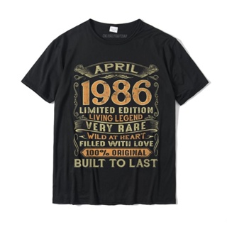 เสื้อครอปสายฝอ วินเทจ 35 yaşında nisan 1986 35. Doğum günü hediyesi fikri T-Shirt ucuz yetişkin üst T-Shirt pamuk T_03