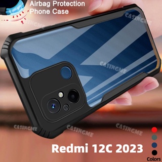 เคสโทรศัพท์มือถือแบบแข็ง ใส กันกระแทก แต่งคริสตัล สําหรับ Redmi 12C 12C C12 2023 Redmi12C Note 10 10C 12 C 4G 5G 2023