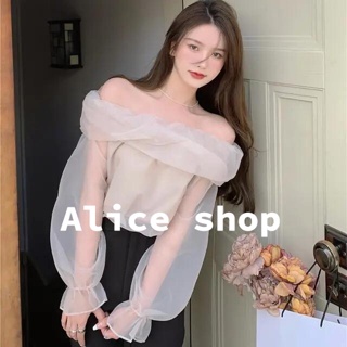 Alice เสื้อผู้หญิง แสื้อลูกไม้ เสื้อครอปแฟชั่น ชุดปกติ เซ็กซี่ สินค้ามาใหม่ A25K0D1