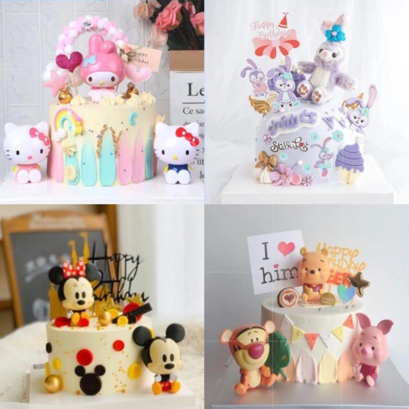 ลดกระหน่ํา-kt-แมว-มิกกี้เมาส์-งานเลี้ยงวันเกิด-เค้กตกแต่ง-star-delu-beauty-girl-soldier-cake-top-wedding-birthday-cake-decoration-baby-shower-party-supplies-birthday-gift