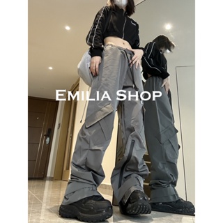 EMILIA SHOP  กางเกงขายาว กางเกงเอวสูง สบายสไตล์y2k 2023 ใหม่A20M00Z 0317