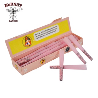 สินค้า พร้อมส่ง กระดาษโรล Hornet Pink Pre-Rolled Cones 78MM Size 32ชิ้น Pcs/Box