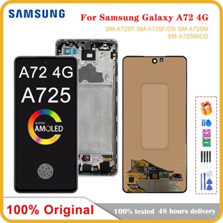 หน้าจอสัมผัสดิจิทัล LCD 6.7 นิ้ว สําหรับ Samsung Galaxy A72 4G A725 Galaxy A72