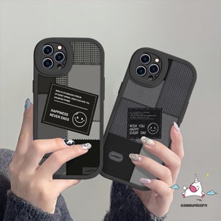 เคสโทรศัพท์มือถือ Tpu ลายหน้ายิ้ม สีดํา สําหรับ Samsung A50 A14 5G A13 A04 A50s A04s A30s A12 A02s A32 A03 A23 A72 A22 A53 A03s A52 A11 A10s A52s A31 A73 A21s A33 A20s A20 A71 A51