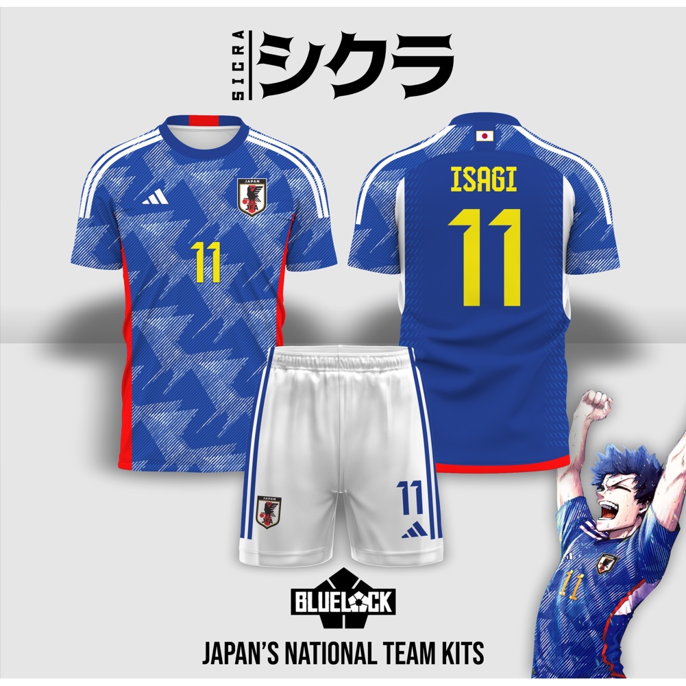 เสื้อกีฬาฟุตบอล-ทีมญี่ปุ่น-สีฟ้า