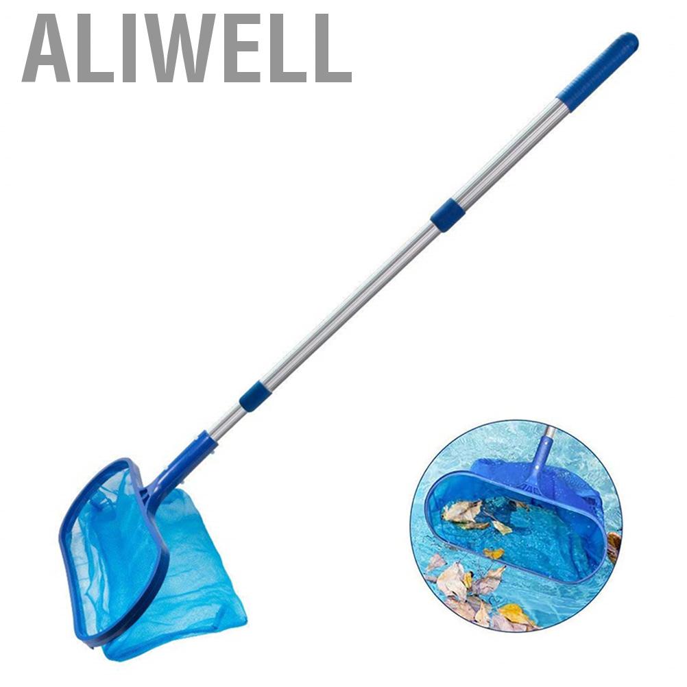 aliwell-pool-landing-net-with-telescopic-pole-swimming-skimmer-leaf-clean-for-spas