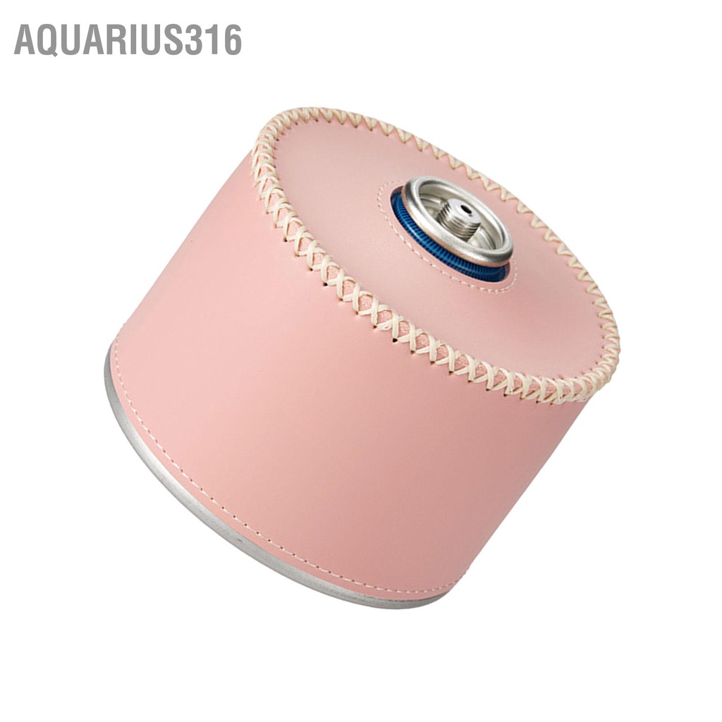 aquarius316-ฝาครอบป้องกันกระป๋องแก๊สแบบพกพาหนัง-pu-ฝาครอบกระป๋องแก๊สสำหรับอุปกรณ์ตั้งแคมป์กลางแจ้ง