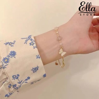 Ellastore123 สร้อยข้อมือ ประดับลูกปัด หลากสี เครื่องประดับแฟชั่น สําหรับผู้หญิง