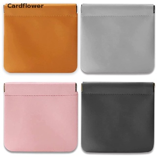 &lt;Cardflower&gt; กระเป๋าหนัง PU ขนาดเล็ก แบบพกพา สําหรับใส่จัดเก็บหูฟัง สายเคเบิ้ล
