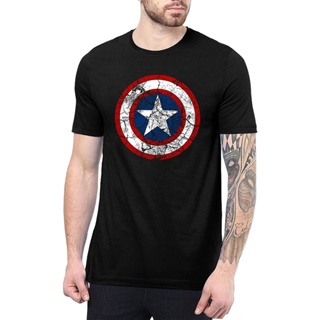 #ถูกสุด Men T Shirt ผู้ชายเสื้อยืด Avengers Infinity War Mens กัปตันอเมริกา ชายเสื้อยืดสีดำสินค้าซูเปอร์ฮีโร่