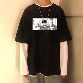 S-5XL Anime SLAM DUNK T-shirt Kaede Rukawa Printed T Shirts Regular Man Losoe Tops Tee Shirt Men Women Oversized 100% Co