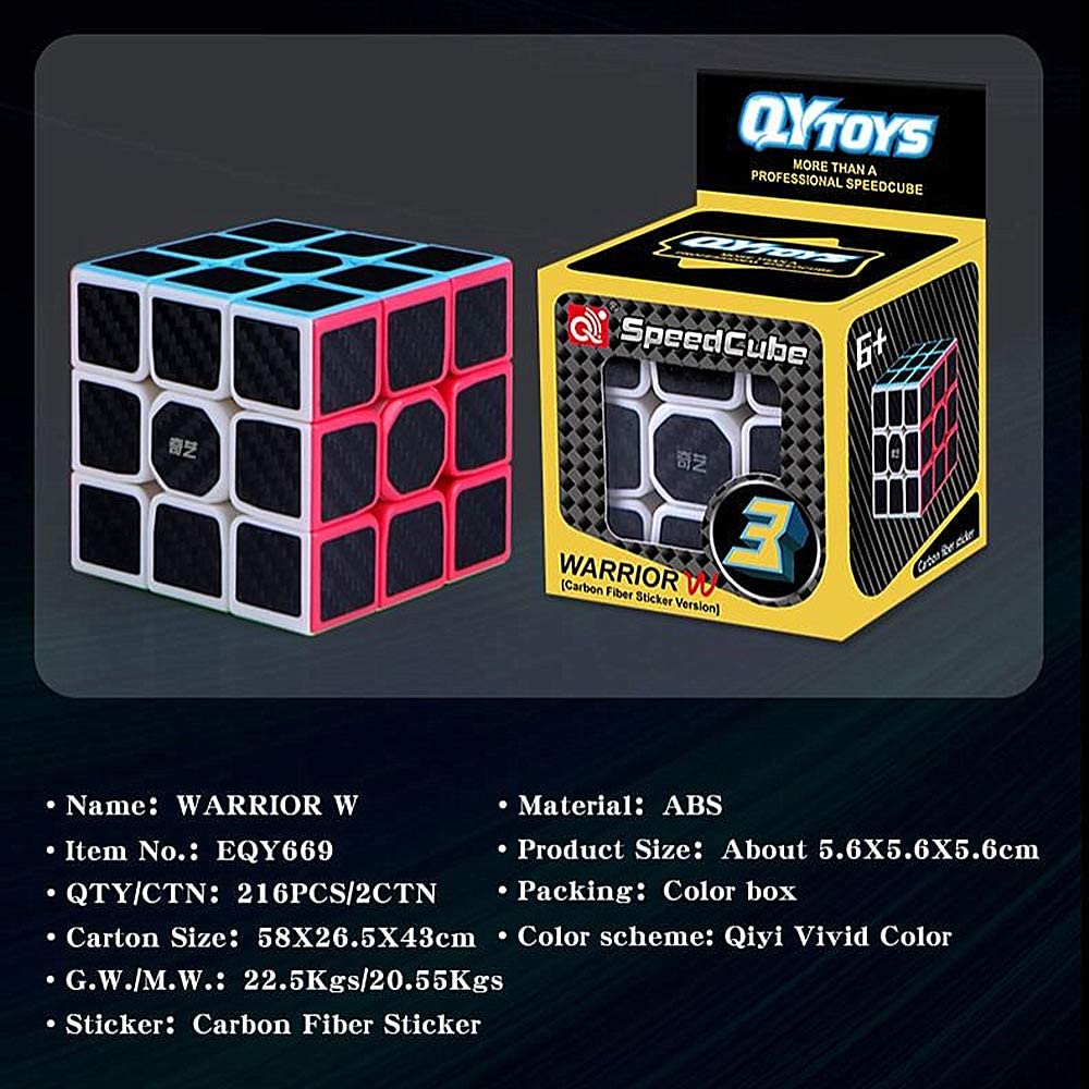 qiyi-cube-ลูกบาศก์คาร์บอนไฟเบอร์-3x3-ความเร็ว-3x3-ของเล่นสําหรับเด็ก
