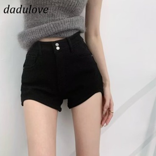 DaDulove💕 New Korean Version of INS High-waisted Denim Shorts Niche A- line Pants Look Thin plus Size Hot Pants
