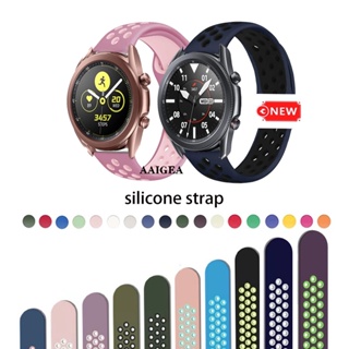 สายนาฬิกาข้อมือซิลิโคน 22 สี สําหรับ Samsung Galaxy Watch 42 มม. 46 มม. Watch3 41 มม. 45 มม. 20 มม. 22 มม.